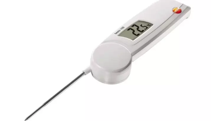 Thermometers met een dipstick: wat is een digitale keukenthermometer met een externe sonde? Elektronische en mechanische variëteiten voor het meten van de temperatuur van hete gerechten 10953_8
