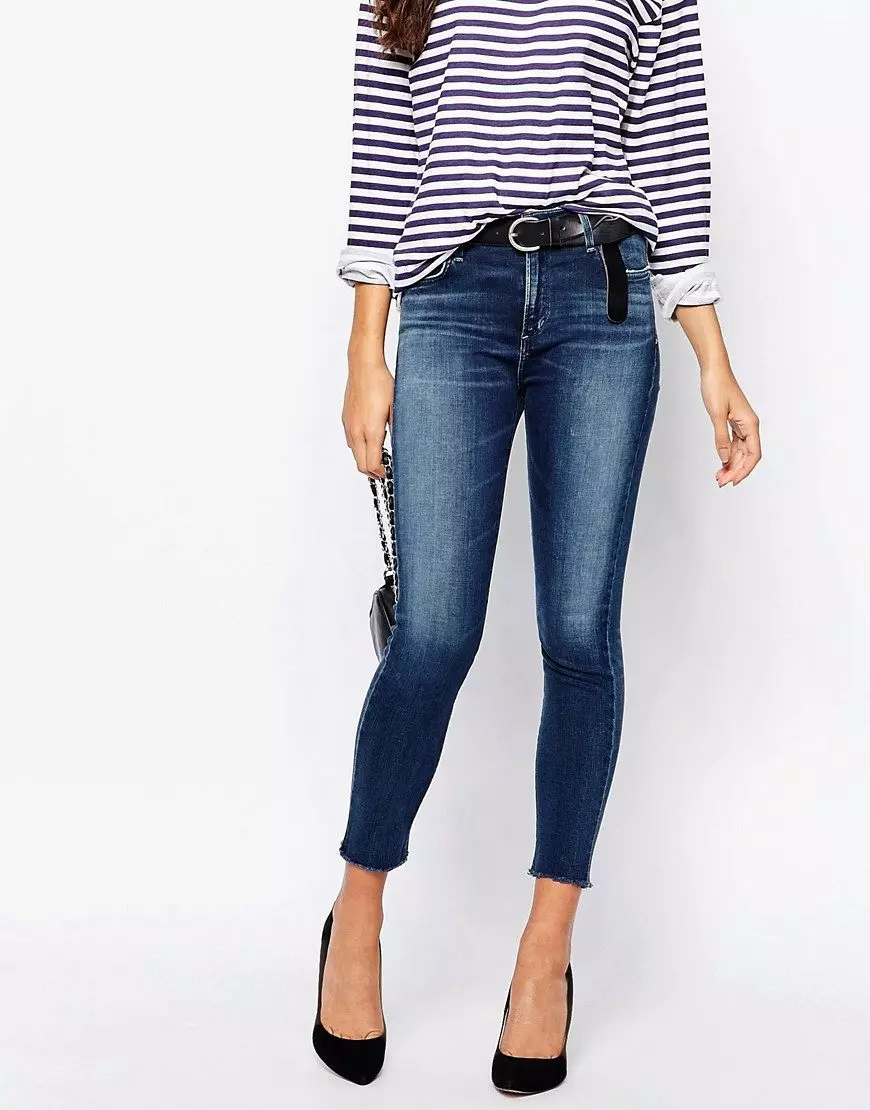 Jeans Skinny (75 ຮູບ): ມັນແມ່ນຫຍັງ, ແບບຂອງແມ່ຍິງ, ມີສິ່ງທີ່ໃສ່ເກີບ, ເກີບ, ສິ່ງທີ່ມີຄວາມແຕກຕ່າງຈາກຜິວຫນັງຈາກກະທັດຮັດ 1100_14