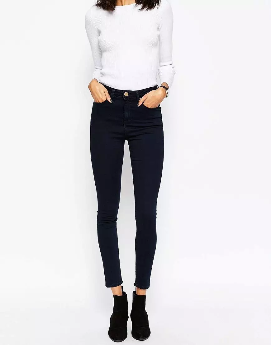 Jeans Skinny (75 fotos): o que é, os modelos femininos, co que usan zapatos, cales son as diferenzas para o delgado de Slim 1100_51