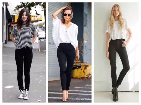 Jeans Skinny (75 ຮູບ): ມັນແມ່ນຫຍັງ, ແບບຂອງແມ່ຍິງ, ມີສິ່ງທີ່ໃສ່ເກີບ, ເກີບ, ສິ່ງທີ່ມີຄວາມແຕກຕ່າງຈາກຜິວຫນັງຈາກກະທັດຮັດ 1100_70