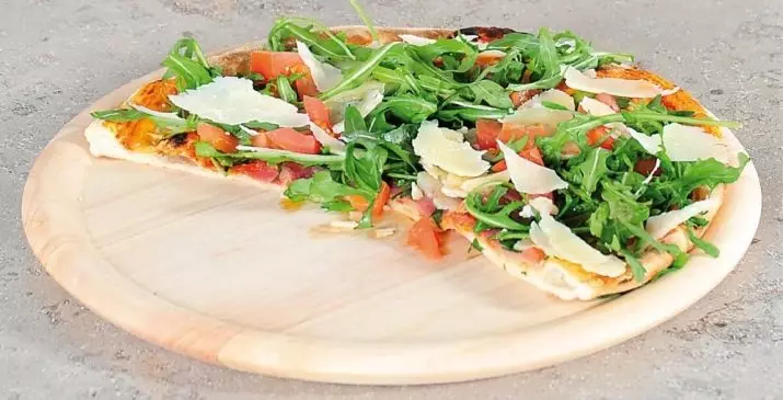 Pizza liitutaulu: Yleiskatsaus puiset pyöreät levyt Koko 40 cm ruokinta pizzaa, bambusta ja pyörivä kahvalla 11010_4