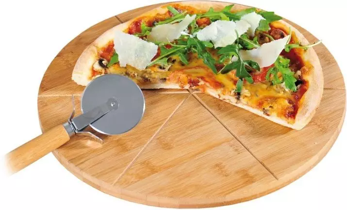ပီဇာ chalkboard: သစ်သားပတ်ပတ်လည်ပျဉ်ပြားများ၏ခြုံငုံသုံးသပ်ချက် Pizza, ဝါးနှင့်လက်ကိုင်နှင့်အတူလှည့်ရန်အတွက် 40 စင်တီမီတာခြုံငုံသုံးသပ်ချက် 11010_9