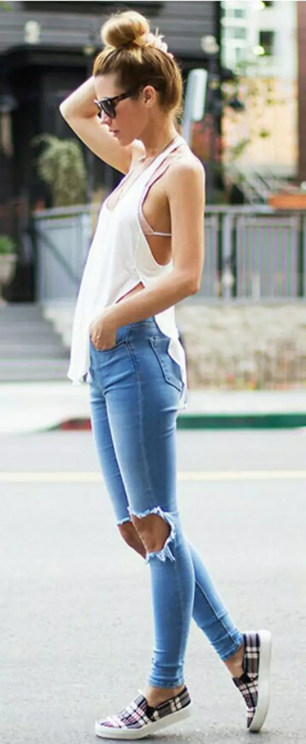 夏季女式牛仔褲（50張）：夏季牛仔褲2021，款式 1102_3