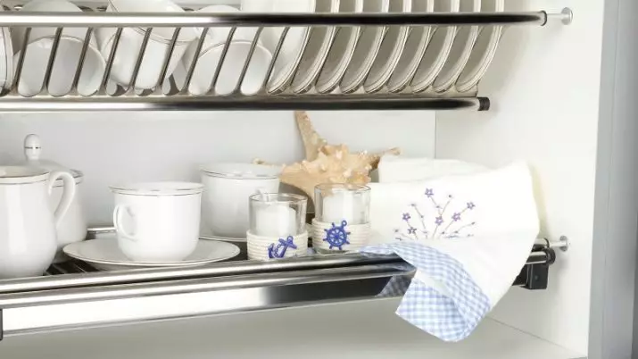 Διαστάσεις στεγνωτηρίων για πιάτα στο ντουλάπι: Ενσωματωμένοι ξηραντές με μέγεθος 40-50 cm και 60-80 cm, άλλα μοντέλα 11056_20