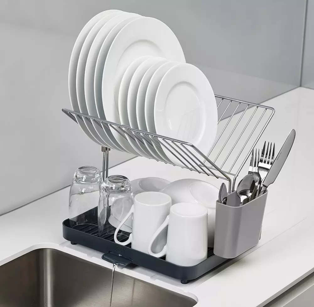 Dimensions des séchoirs pour la vaisselle dans l'armoire: sèche-cheveux encastrés d'une taille de 40 à 50 cm et 60-80 cm, autres modèles 11056_9
