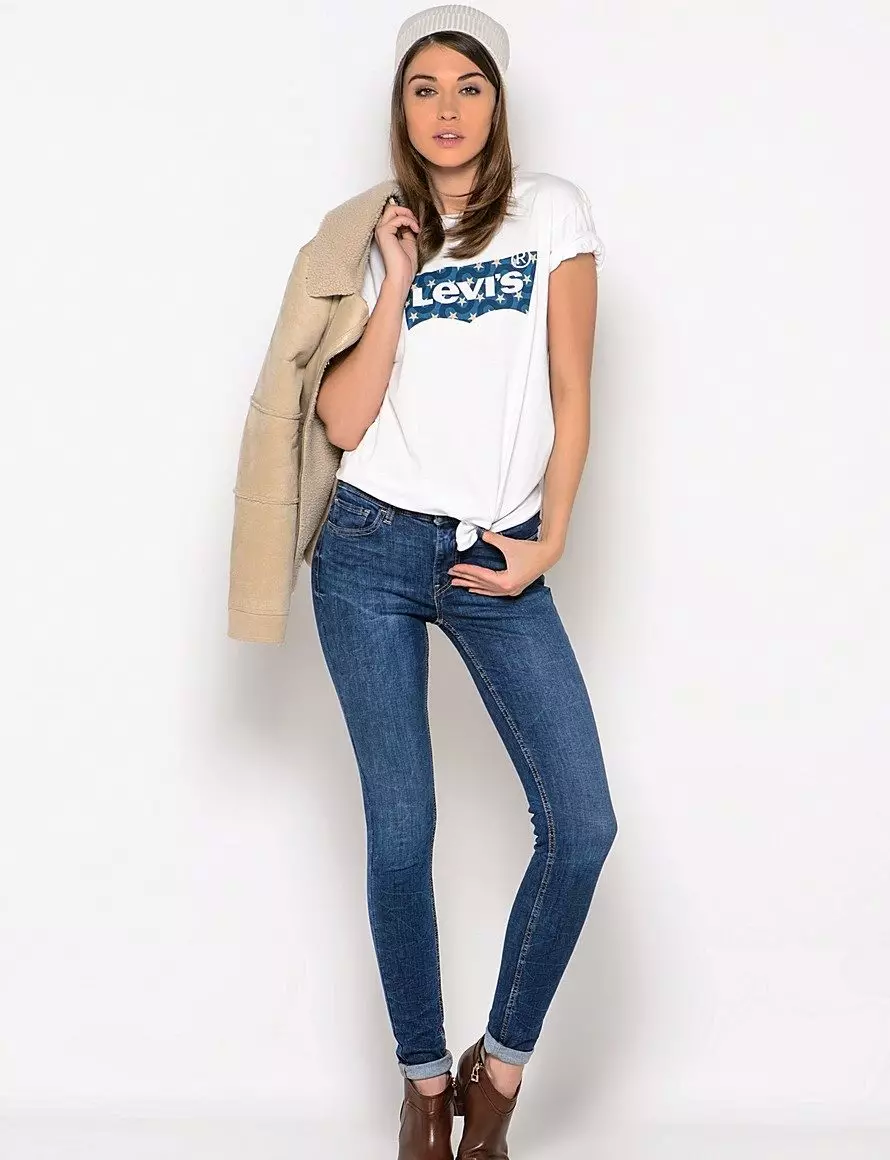 Lewis jeans (87 foto's): Frouljusmodellen, hoe kin ik de falske levis ûnderskiede, hoefolle binne yn 'e FS 1106_81