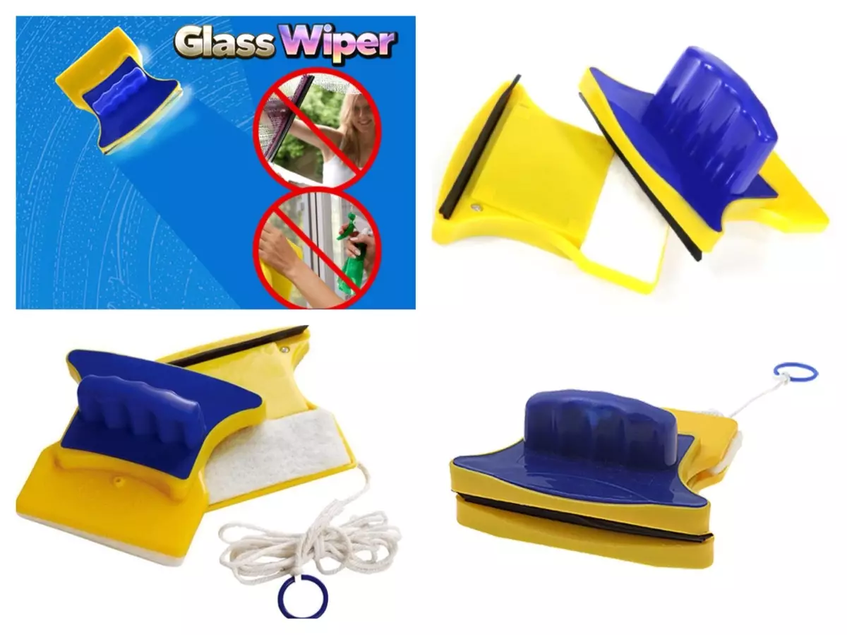 Cepillo de lavado de fiestras (34 fotos): opción de limpeza en ambos os lados, produtos de dobre cara con mango telescópico, opcións para lavar fóra 11098_30