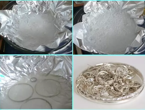 Kako očistiti srebrno verigo? 73 fotografija kot pranje črne verige doma, kako rešiti srebro iz črno-rjevega kisa in peroksida 11103_34