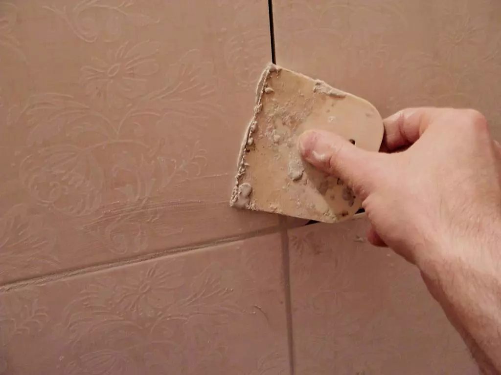 Como lavar a tella no baño desde a caída: como eliminar o molde nas costuras e lavar a tella do limetroke ao brillo da sala e de gravar con axentes domésticos 11154_26