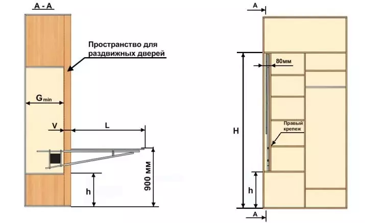 Vægmonteret strygebræt: Foldet indbygget væg IKEA bord og foldbar suspenderet med fastgørelse 11179_30