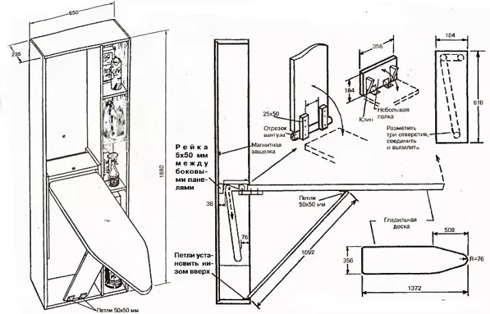 Wall-roested strauborð: Folded innbyggður-í vegg ikea borð og foldable frestað með festingu 11179_6