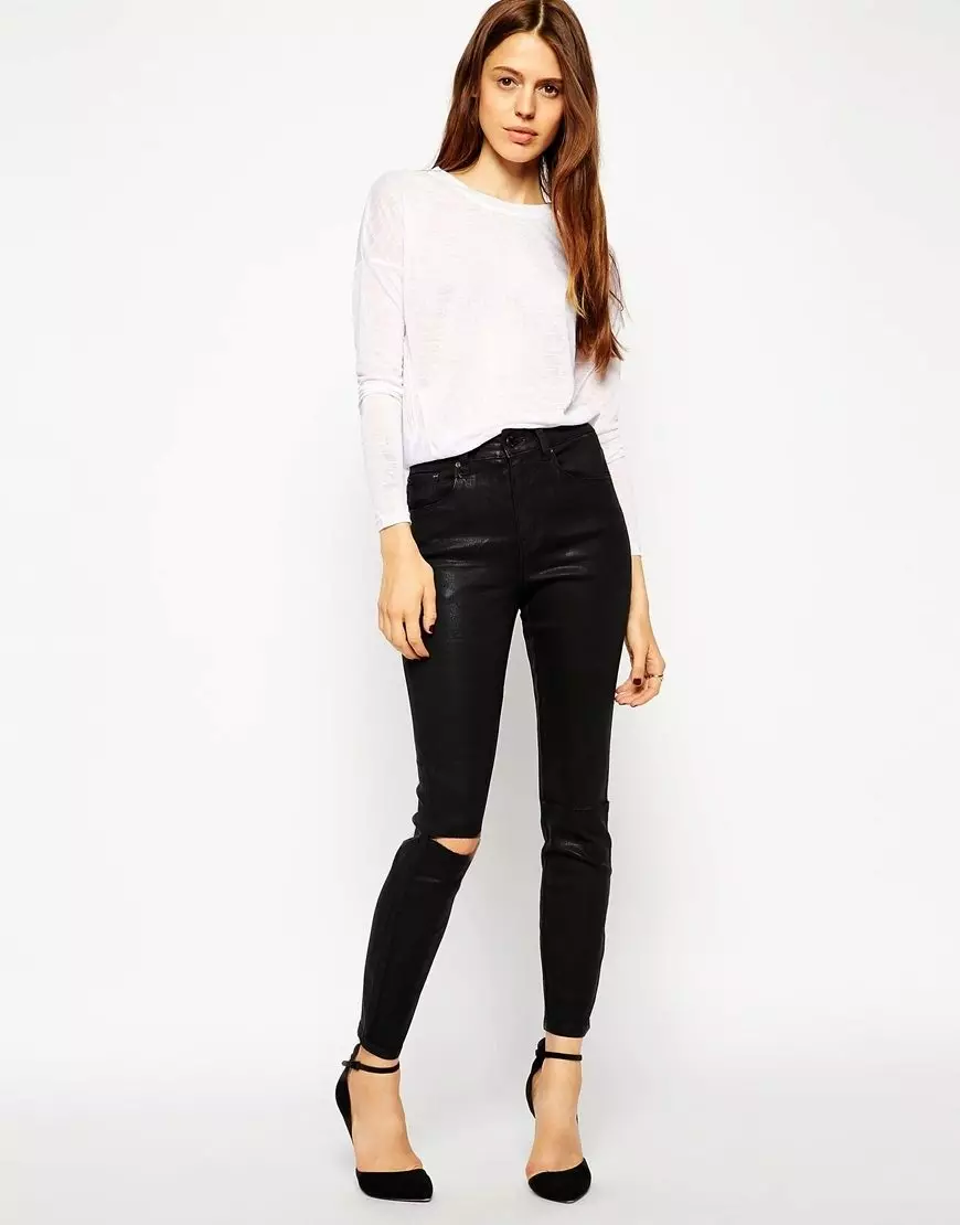 Jeans negros: que usar, modelos estreitos e estreitos 1118_12