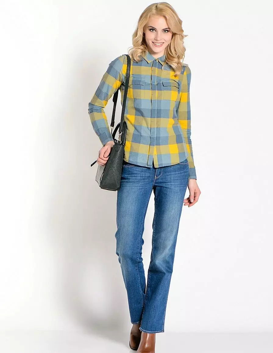 Klassike rjochte froulike jeans mei hege lâning (59 foto's): Wat te dragen 1120_20