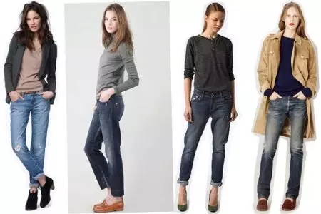 Klasické rovné ženské džínsy s vysokým pristátím (59 fotografií): Čo nosiť 1120_44