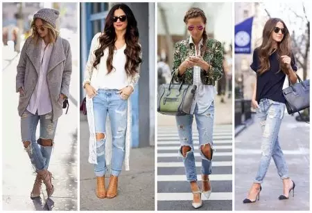 Рвані джинси-бойфренди (40 фото): з чим носити діряві джинси-бойфренди з дірками 1127_7