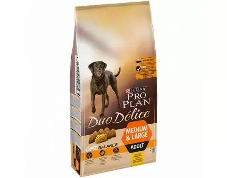 Purina Pro cynllun ar gyfer cŵn o fridiau mawr: cŵn bach a chŵn oedolion gyda chig oen ac eog, bwyd sych 18 kg a chynhyrchion eraill, cyfansoddiad a chyfradd ddyddiol 11339_8