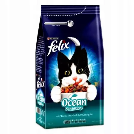 Torrmat för Felix katter: Sammansättning, kattmat för vuxna katter i förpackningar 1,5 kg, Kitty Feed Översikt 11349_6