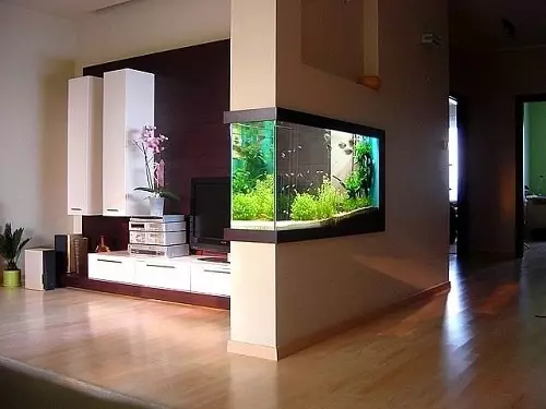 Akvarij (121 fotografij): Primeri lepih cilindričnih akvarijih z rastlinami in ribami za dom, izberite skimmer. Kako izbrati akvarij? 11365_28