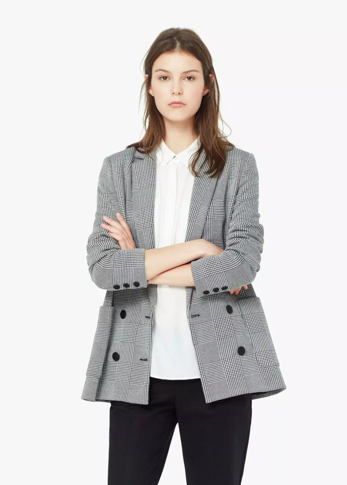 Checkered jopiči (50 fotografij): Kaj nositi žensko jakno v kletko 1139_18