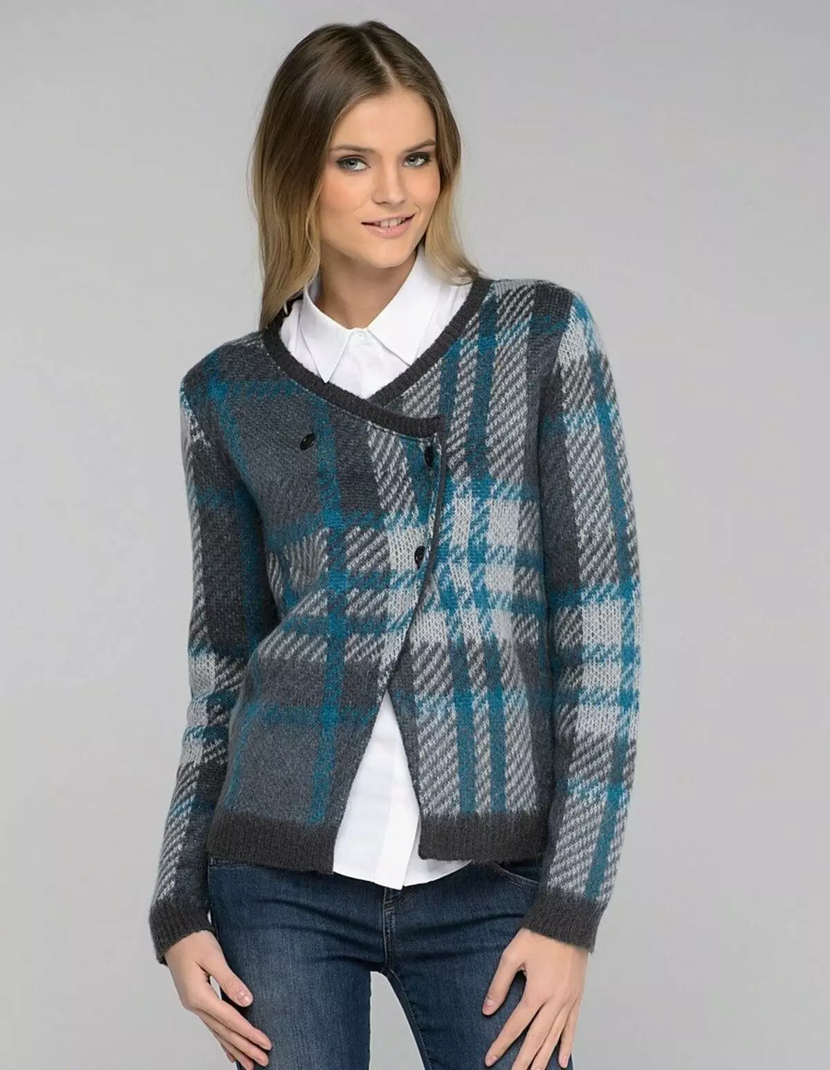 Checkered jopiči (50 fotografij): Kaj nositi žensko jakno v kletko 1139_29