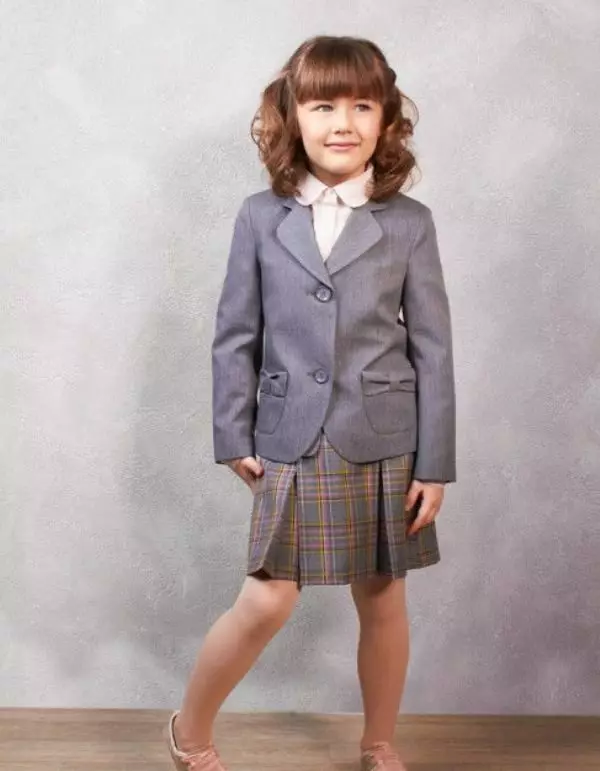 Jaket sekolah untuk kanak-kanak perempuan (48 gambar): burgundy, hijau, biru 1140_19
