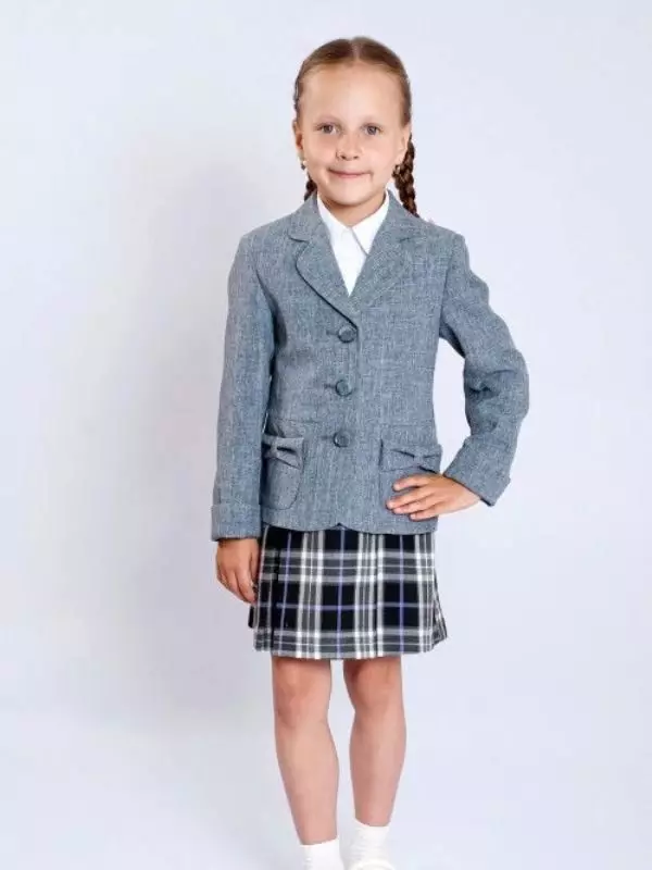 Jaket sekolah untuk kanak-kanak perempuan (48 gambar): burgundy, hijau, biru 1140_20