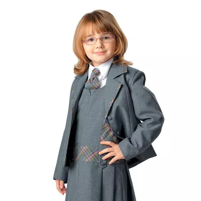 Jaket sekolah untuk kanak-kanak perempuan (48 gambar): burgundy, hijau, biru 1140_21