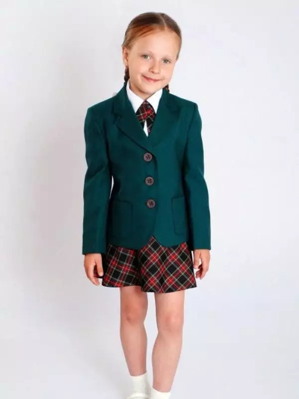 Jaket sekolah untuk kanak-kanak perempuan (48 gambar): burgundy, hijau, biru 1140_26