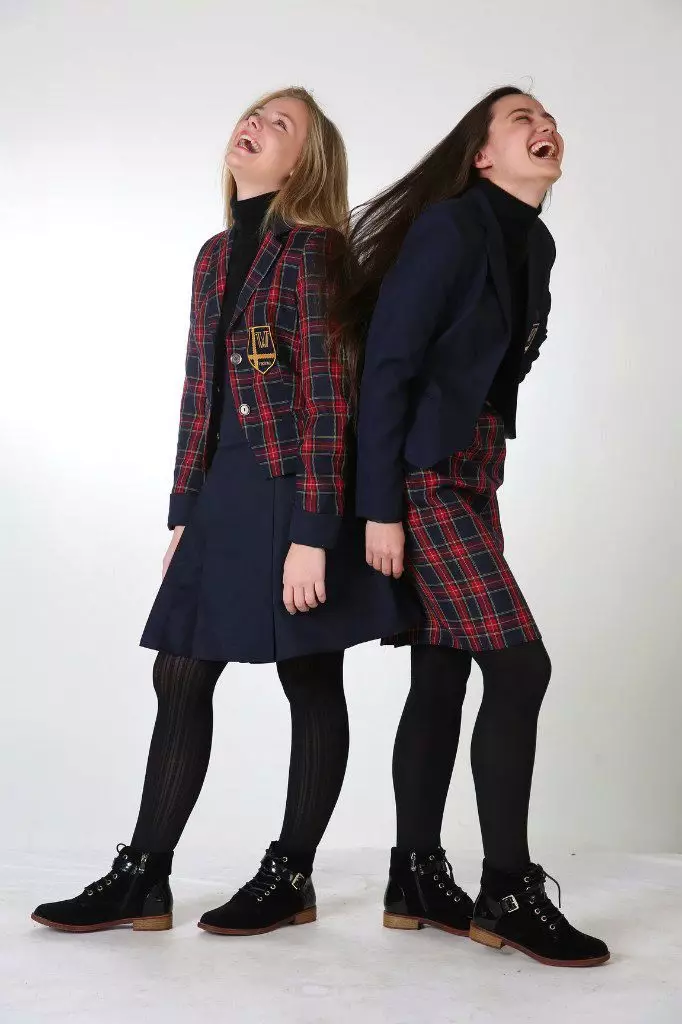 Jaket sekolah untuk kanak-kanak perempuan (48 gambar): burgundy, hijau, biru 1140_41