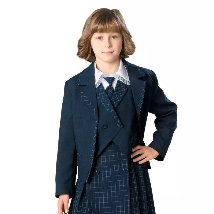 Jaket sekolah untuk kanak-kanak perempuan (48 gambar): burgundy, hijau, biru 1140_47