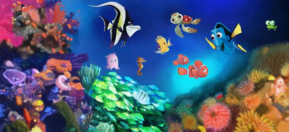 Iforukọsilẹ ti aquarium (awọn fọto 81): Ṣẹda apẹrẹ ti aquarium kan pẹlu awọn ọwọ tirẹ. Kini o le ṣe ọṣọ? Awọn apẹẹrẹ ti Aquadizyna Kekere pẹlu awọn okuta 11443_46