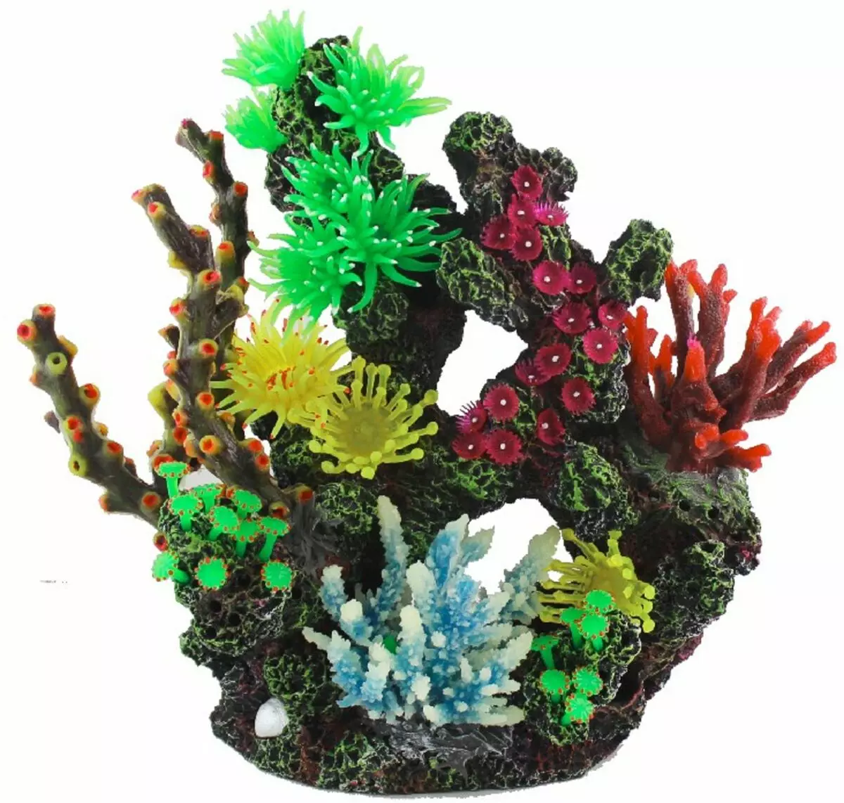 Iforukọsilẹ ti aquarium (awọn fọto 81): Ṣẹda apẹrẹ ti aquarium kan pẹlu awọn ọwọ tirẹ. Kini o le ṣe ọṣọ? Awọn apẹẹrẹ ti Aquadizyna Kekere pẹlu awọn okuta 11443_70