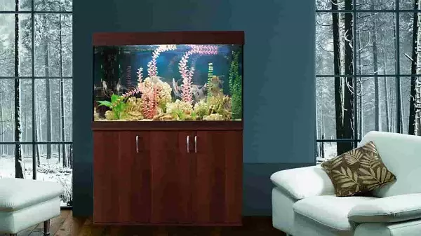 Cevi pod akvarijom (50 fotografija): Kako napraviti noćni ormarić? Crteži sa dimenzijama. Odabir stolova za panoramski akvarijumi 60, 100, 200 i 300 litara 11456_47