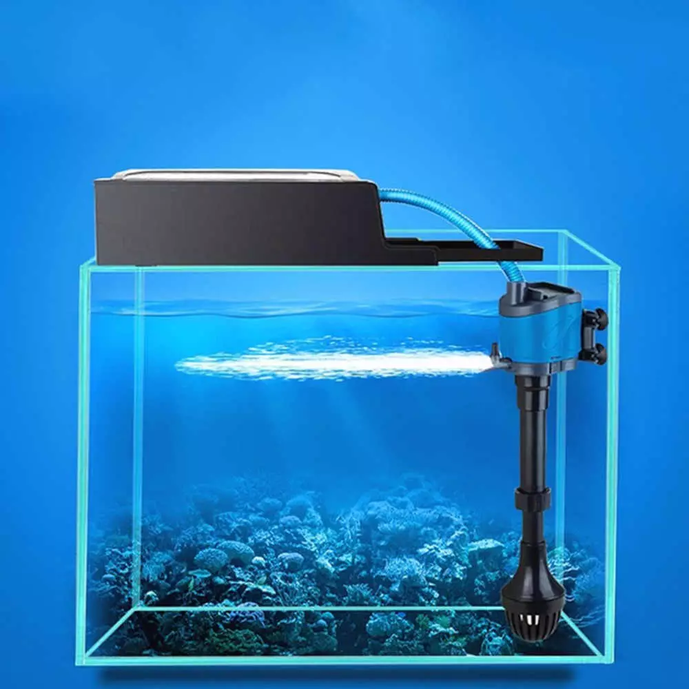 Pomp voor aquarium (30 foto's): externe en tillen Aquariumwaterpompen, pompfilter en flowpomp. Waar nodig ze nodig? Hoe installeren? 11473_3