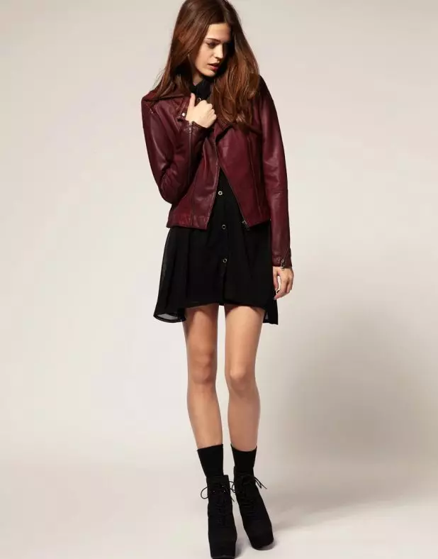 Burgundy Jacket (34 photos): Seo u lokelang ho se apara 1151_21