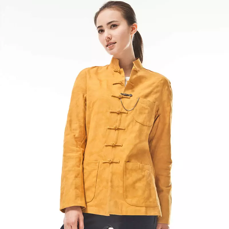 Żółta kurtka (48 zdjęć): Co ma na sobie kurtkę, modele żeńskie 1154_39