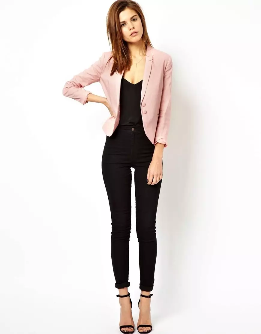 Pink Jacket (70 fotografija): Što nositi i kombinirati žene, nježno ružičaste 1163_17