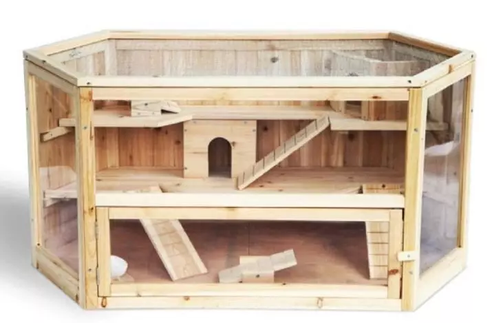 Bur för en hamster (52 bilder): Stora två våningar och tre våningar modeller med tunnlar och en labyrint, små plastceller för mini duna multi hamstrar. Hur man utrusta det? 11695_21