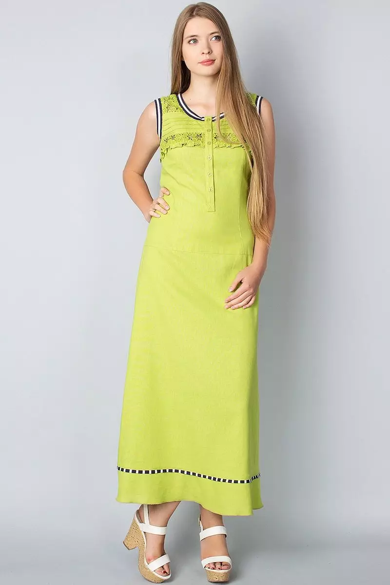 Long salat dress með wedge skó