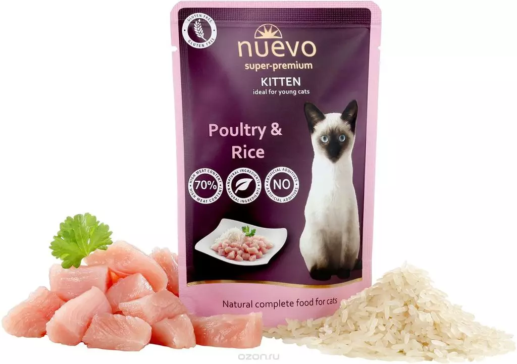 Mokré krmivo pre prémiové mačky: hodnotenie najlepšieho tekutého krmiva pre mačiatka, dobré mäkké mäso 11830_5
