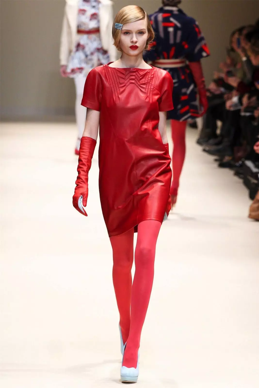Vestido eco-stake mini vermello