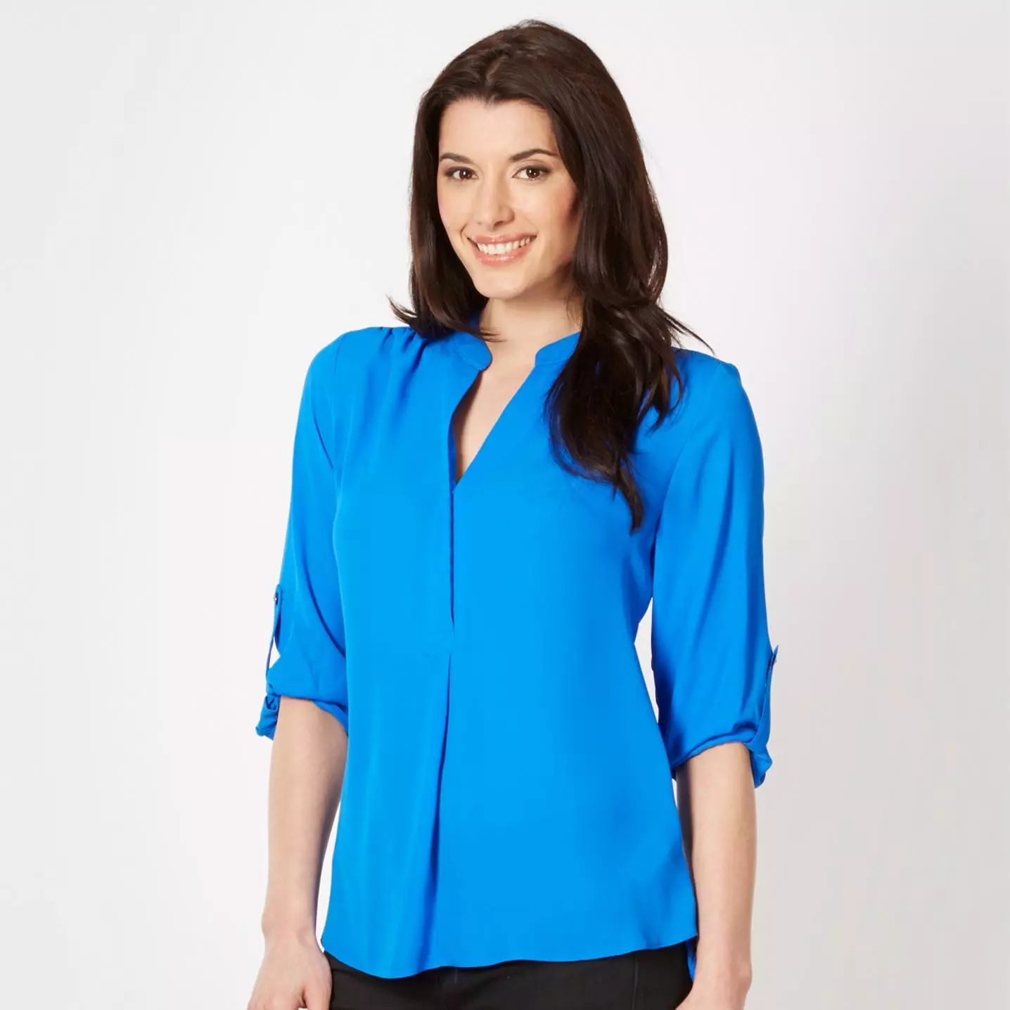 Chemise bleue pour femmes (112 photos): quoi porter et combiner une chemise bleue, bleu clair, pois, images à la mode 1217_35