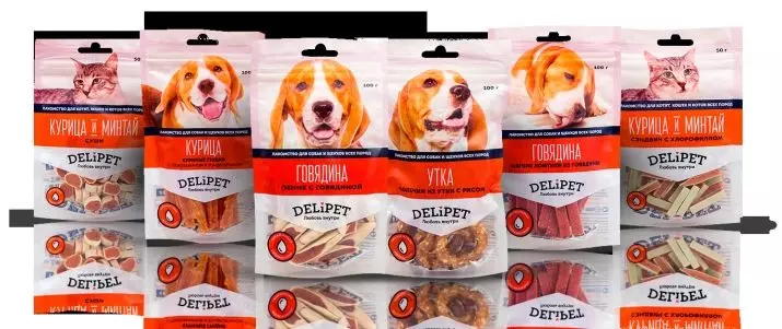 Dog Delicacies: Πώς να επιλέξετε σνακ; Φυσικά μπαστούνια για κουτάβια, λιχουδιές σκυλιών από το φως του βοείου κρέατος και άλλα είδη 12258_10