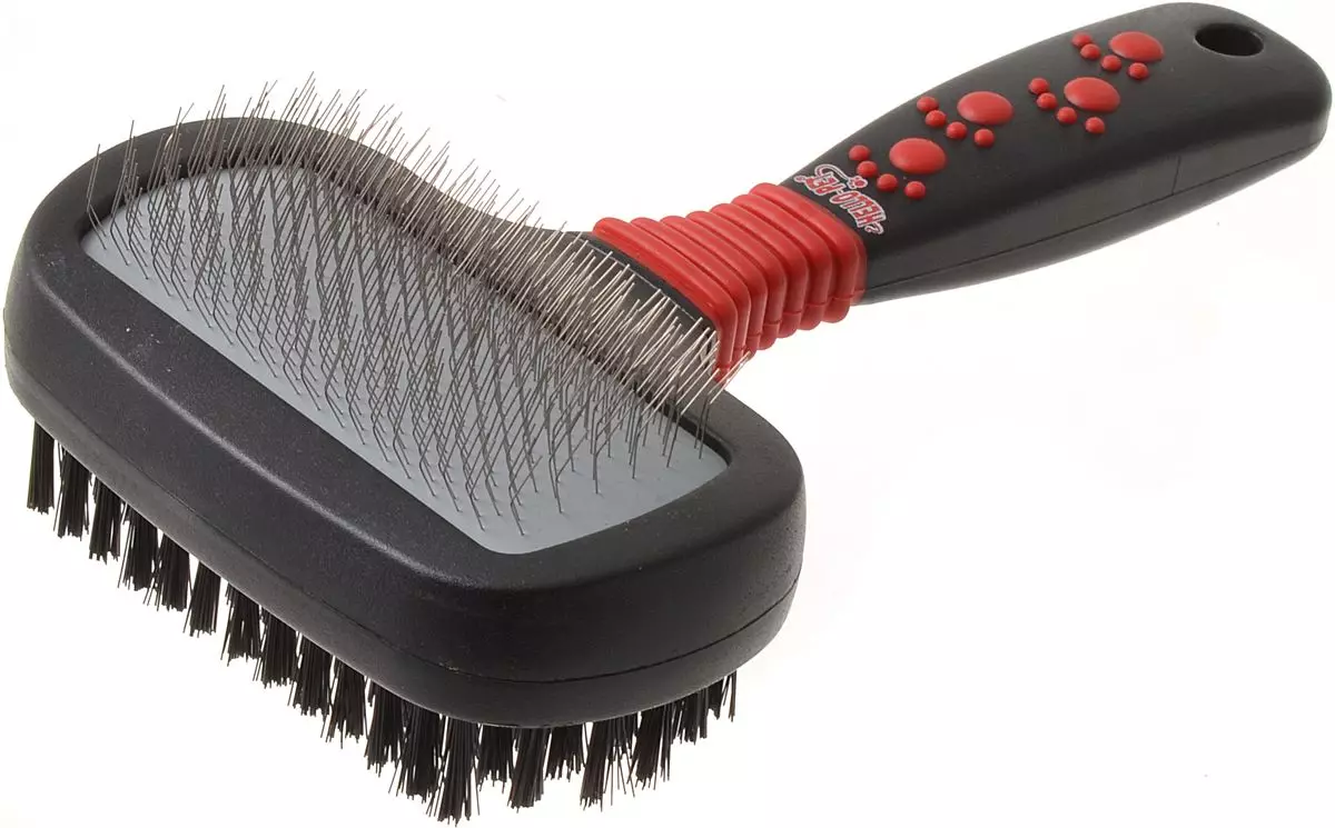 combs ສໍາລັບຫມາ (32 ຮູບພາບ): ລາຍລະອຽດຂອງ Pojo - Cheesch ແລະຊະນິດອື່ນໆ. ວິທີການເລືອກ comb ສໍາລັບຫມາທີ່ມີຂົນຍາວແລະສໍາລັບຫມາສັ້ນ? 12359_9