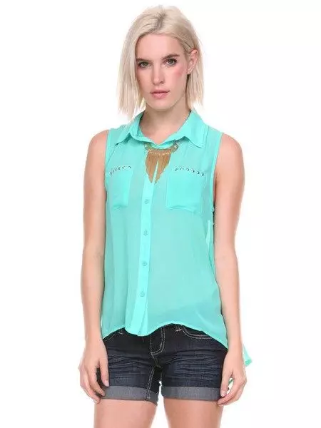 Kvinders Ærmeløs skjorte (73 Billeder): Hvad skal man bære, hvad hedder sommermuligheder, hvordan man laver en ærmerøs skjorte selv 1247_29