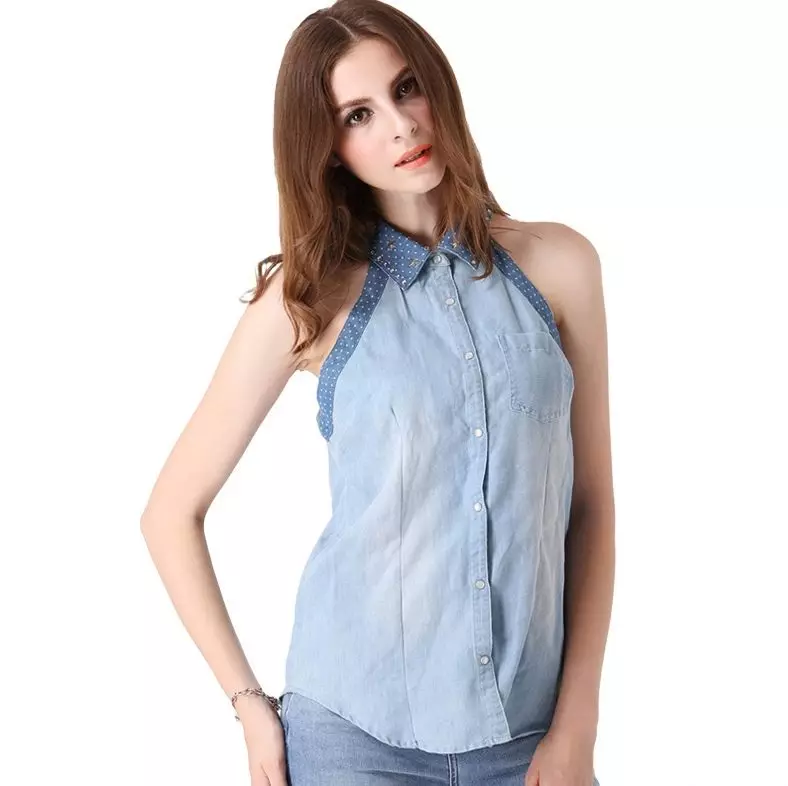 Kvinners ermeløs skjorte (73 bilder): Hva skal du ha på, hva kalles, sommeralternativer, hvordan du lager en ermeløs skjorte selv 1247_35