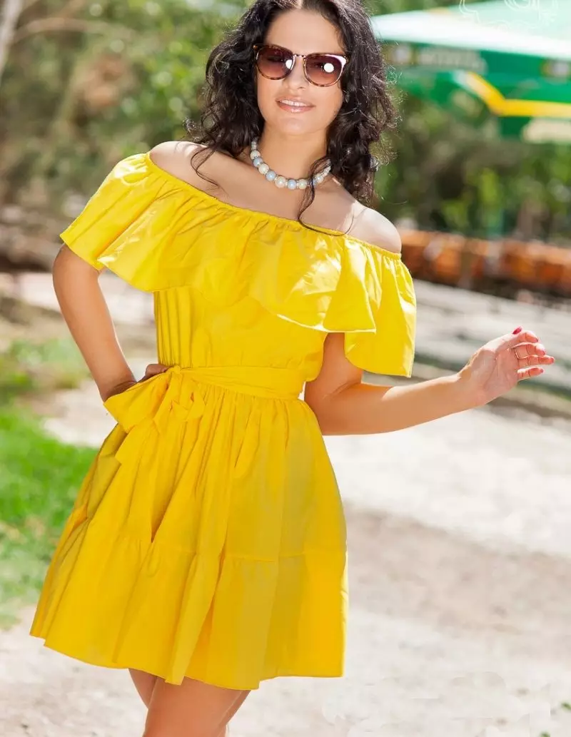 Yellow Sarafan (51 foto): cosa indossare 1258_13