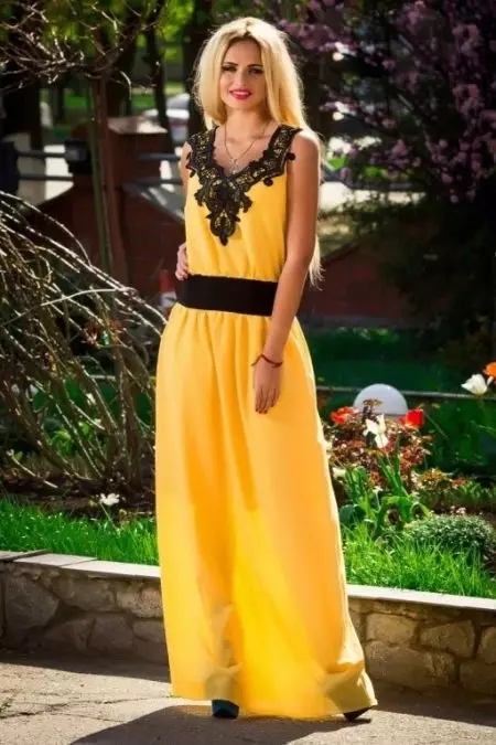 Yellow Sarafan (51 foto): cosa indossare 1258_36