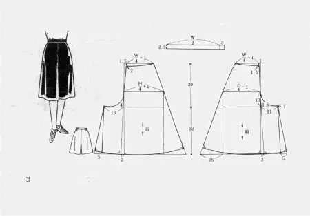 Suknja-pantalone uzorak (45 slike): Culota za punu žene, master class model sa mirisom i sa naborima za početnike 1290_20