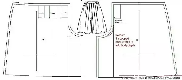 Suknja-pantalone uzorak (45 slike): Culota za punu žene, master class model sa mirisom i sa naborima za početnike 1290_21